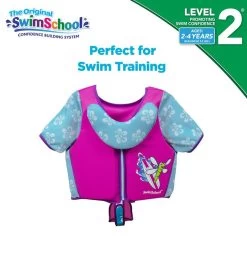 Kids' Deluxe Swim Trainer Vest With Collar 15 Kids' Deluxe Swim Trainer Vest With Collar -Swim Equipment Store 5665917108392 pinkblue 5a
