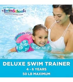 Kids' Deluxe Swim Trainer Vest With Collar 19 Kids' Deluxe Swim Trainer Vest With Collar -Swim Equipment Store 5665917108392 pinkblue 9a