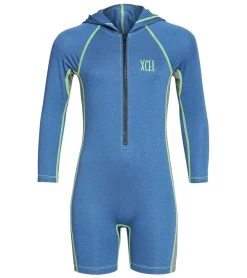 Xcel Premium Stretch Long Sleeve Front Zip Hooded UPF 50 Sunsuit (Toddler, Little Kid)