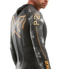 2XU Men's P:2 Propel Tri Wetsuit -Swim Equipment Store 5668788273320 blackorangefizz 4a