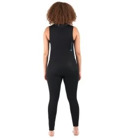 Level Six Women's Farmer Jane Front Zip Long Jane Neoprene Wetsuit -Swim Equipment Store 5669079318696 black 3a