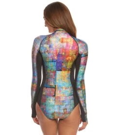 Pixelated Zippered Haute Mini Long Sleeve DiveSkin -Swim Equipment Store 5669239062696 pixelated 3a