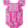 Girls' Palm Tree Floatation Swimsuit -Swim Equipment Store 5669684052136 2t