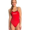 Lifeguard Varsity Solid One Piece Swimsuit -Swim Equipment Store 5670075957416 guardrednavy 1a