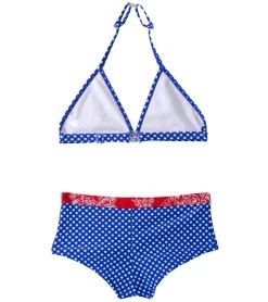Girls Fitted Rashguard/Two Piece Boyleg Set (3T-6yrs) -Swim Equipment Store 5670875693224 castawaylagoongingham 2a
