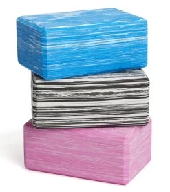 4 Inch Marbled Foam Yoga Block