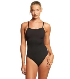 Speedo Women's Solid Endurance + Flyback Training One Piece Swimsuit