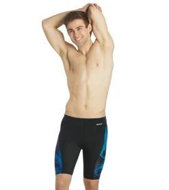 Light Wave Piped Splice Jammer Swimsuit -Swim Equipment Store 5672533917864 blackblue 3a