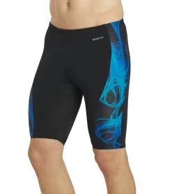 Light Wave Piped Splice Jammer Swimsuit -Swim Equipment Store 5672533917864 blackblue 7a