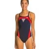 Lifeguard Splice Butterfly Back One Piece Swimsuit -Swim Equipment Store 5672568750248 navyred 1a