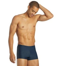 Solid Swim Square Leg Swimsuit -Swim Equipment Store 5672650604712 navy 3a