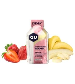 Gu Energy Gel (Single) -Swim Equipment Store 5684458815656 strawberrybanana 2a