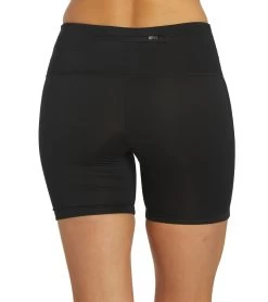 Nike Women's 6" Chlorine Resistant Essential Kick Swim Short -Swim Equipment Store 6100144554152 black 3a