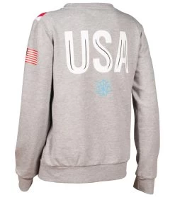 Arena Women's OG Crew Sweater -Swim Equipment Store 6233516376232 mediumgreymelange 5a