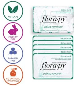 Detox Aromatherapy Sheet Mask 5 Count, Jasmine Peppermint -Swim Equipment Store 6611788660904 5