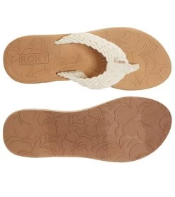 Roxy Women's Caillay Wedge Flip Flop -Swim Equipment Store 6625375060136 cream 4a