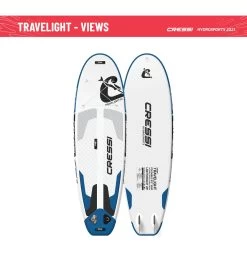 CRESSI Travelight Foldable 9’2’’ Inflatable SUP Set -Swim Equipment Store 6856349581480 whiteblue 12a