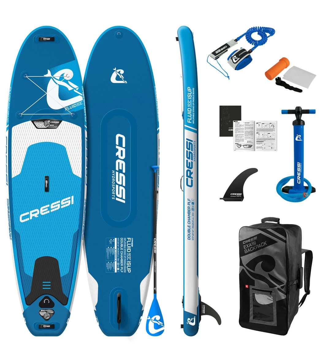 CRESSI Fluid All Round Dc 10'2'' Inflatable SUP Set 3 CRESSI Fluid All Round Dc 10'2'' Inflatable SUP Set