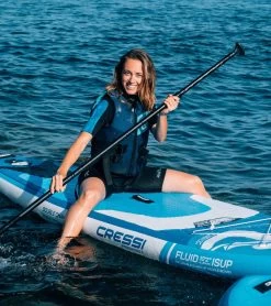 CRESSI Fluid All Round Dc 10'2'' Inflatable SUP Set 24 CRESSI Fluid All Round Dc 10'2'' Inflatable SUP Set -Swim Equipment Store 6856351121576 bluewhite 8a