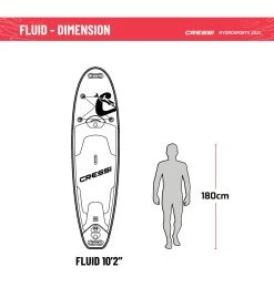 CRESSI Fluid All Round Dc 10'2'' Inflatable SUP Set 25 CRESSI Fluid All Round Dc 10'2'' Inflatable SUP Set -Swim Equipment Store 6856351121576 bluewhite 9a