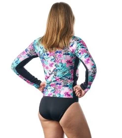 Women's Tropical Jungle Rash Guard -Swim Equipment Store 6914313584808 green 3a