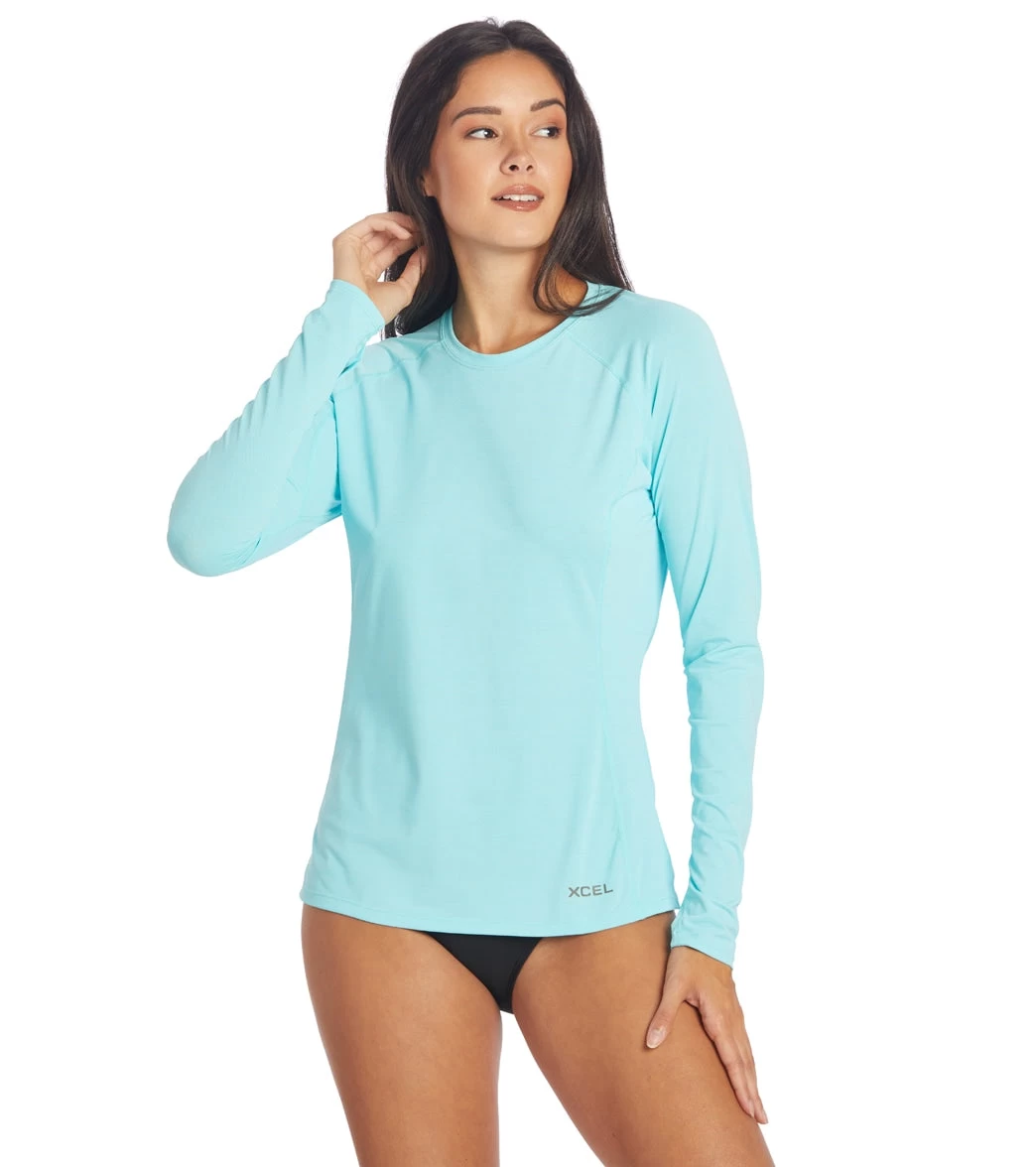 Xcel Women's Heathered Ventx Long Sleeve UV Rashguard 3 Xcel Women's Heathered Ventx Long Sleeve UV Rashguard