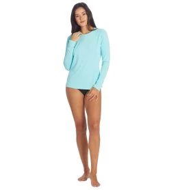 Xcel Women's Heathered Ventx Long Sleeve UV Rashguard 8 Xcel Women's Heathered Ventx Long Sleeve UV Rashguard -Swim Equipment Store 7088943399080 blacierblue 3a