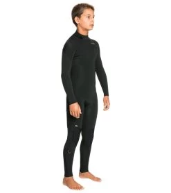 Quiksilver Boys' 3/2MM Sessions Back Zip Full Wetsuit -Swim Equipment Store 7118462058664 black 2a