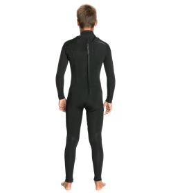 Quiksilver Boys' 3/2MM Sessions Back Zip Full Wetsuit -Swim Equipment Store 7118462058664 black 3a