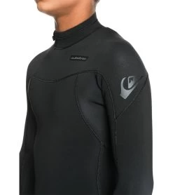 Quiksilver Boys' 3/2MM Sessions Back Zip Full Wetsuit -Swim Equipment Store 7118462058664 black 5a