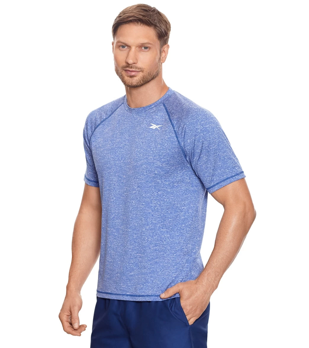 Reebok Men's Heathered Black Raglan Swim Tee 4 Reebok Men's Heathered Black Raglan Swim Tee - Image 2