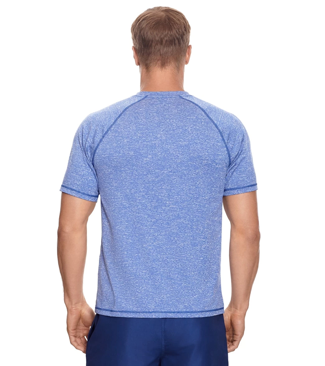 Reebok Men's Heathered Black Raglan Swim Tee 5 Reebok Men's Heathered Black Raglan Swim Tee - Image 3