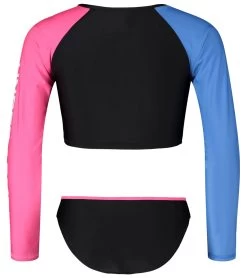 Under Armour Girls' Long Sleeve UPF 30+ Crop Rashguard Set (Little Kid, Big Kid) 7 Under Armour Girls' Long Sleeve UPF 30+ Crop Rashguard Set (Little Kid, Big Kid) -Swim Equipment Store 7186272059560 black 3a