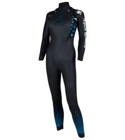 AQUASPHERE Women's Aqua Skin V3 Tri Wetsuit -Swim Equipment Store 7197878681768 blackturquoise 4a