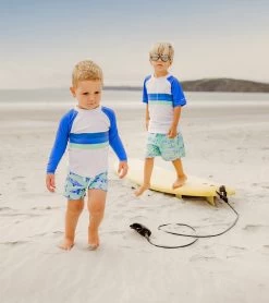 Boys' Minty Shark LS Baby Set (Baby, Toddler, Little Kid) 8 Boys' Minty Shark LS Baby Set (Baby, Toddler, Little Kid) -Swim Equipment Store 7217018405032 mint 3a