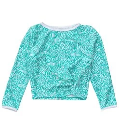 Girls' Spearmint Spot LS Wrap Crop Bikini Top (Little Kid, Big Kid)