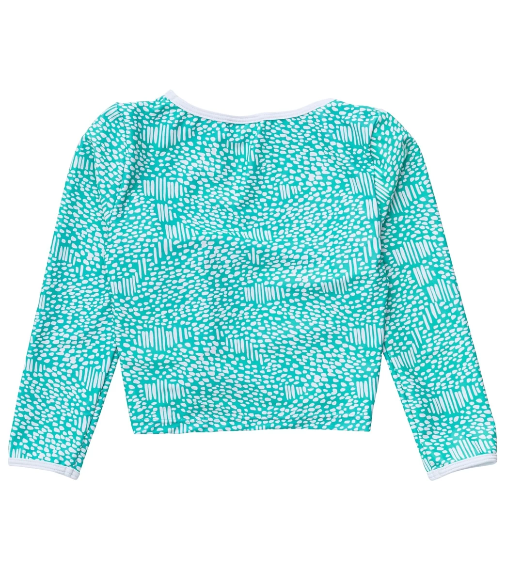 Girls' Spearmint Spot LS Wrap Crop Bikini Top (Little Kid, Big Kid) 3 Girls' Spearmint Spot LS Wrap Crop Bikini Top (Little Kid, Big Kid) - Image 2