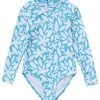 Girls' Aqua Bloom Sustainable LS Surf Suit (Baby, Toddler, Little Kid, Big Kid) 2 Girls' Aqua Bloom Sustainable LS Surf Suit (Baby, Toddler, Little Kid, Big Kid) -Swim Equipment Store 7217026302120 blue 1a