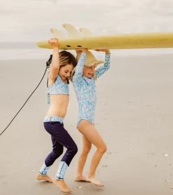 Girls' Aqua Bloom Sustainable LS Surf Suit (Baby, Toddler, Little Kid, Big Kid) -Swim Equipment Store 7217026302120 blue 3a