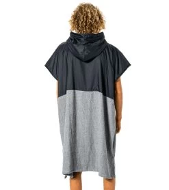 Rip Curl Men's Viral Anti-Series Hood Towel -Swim Equipment Store 7319696015528 blackgrey 3a