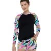 Women's Joyful Parker Long Sleeve UV Rashguard -Swim Equipment Store 7351095066792 multi 1a