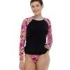 Women's Melon Pop Parker UV Rashguard 1 Women's Melon Pop Parker UV Rashguard -Swim Equipment Store 7351096115368 nirvana 1a