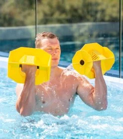 Hydro-Tone MAXIMUM Resistance Dumbbell -Swim Equipment Store 7356982952104 yellow 4a