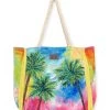 Multi Color Palm Tree Shoulder Tote -Swim Equipment Store 7400662401192 multicolorations 1a