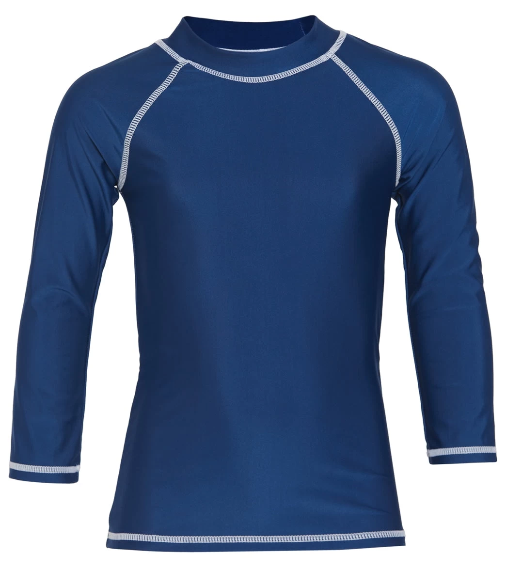 Boys' Navy UPF 50+ Rash Guard (Baby, Toddler, Little Kid) 3 Boys' Navy UPF 50+ Rash Guard (Baby, Toddler, Little Kid)