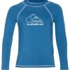 Quiksilver Boys' On Time Long Sleeve UPF 50 Rash Guard (Toddler, Little Kid) -Swim Equipment Store 7426410381480 vallartablue 1a