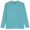 Quiksilver Men's Heritge Long Sleeve UPF 50 Surf Shirt -Swim Equipment Store 7426410873000 angelblueheather 1a