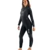 Women's 5mm Space Back Zip Fullsuit Wetsuit -Swim Equipment Store 7429463703720 black 1a