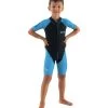 Kids 1.5mm Dolphin Short Sleeve Springsuit -Swim Equipment Store 7429473009832 blackblue 1a
