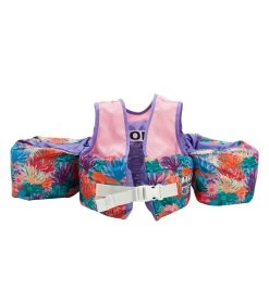 Body Glove Kid's Mermaid Linden Paddle Pals USCG Swim Vest -Swim Equipment Store 7441328177320 coral 2a
